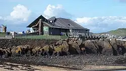 an image looking at the outside of the Scottish Seabird Centre building