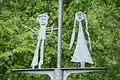 A typical sculpture on the C2C cycle route at Rowrah