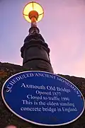 The blue plaque