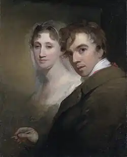 Portrait of the Artist Painting His Wife, c. 1810, oil on canvas, Yale University Art Gallery