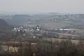 Village Klinci - view of the church Petnica, Petnica Science Center and lake Petnica
