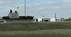 Sign and hangar