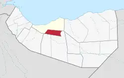Location of Berbera district in Sahil, Somaliland