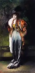 Mrs A Stewart Walker in a Fur, 1910