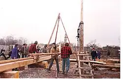 Keel laying with "many hands, light work" on November 4, 1994