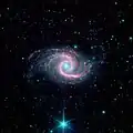 Infrared Image of NGC 1566 taken by the Spitzer Space Telescope