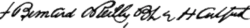 Right Rev. Bernard O'Reilly's signature