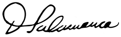 Cursive signature in ink