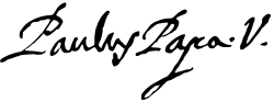 Paul V's signature