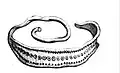 Silver decorated band bracelet from Cerbăl dated to La Tène [116]