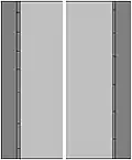 Keep left of the divider; no waiting on either side of the road at any time