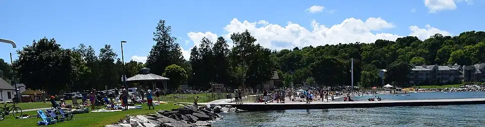 Sister Bay Beach; a study conducted from May through August 2019 found it was the most visited beach in the county.