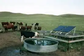 A small solar water pump system