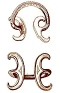 Solid gold bracelet from Pipea Romania, dated to Hallstatt[10]