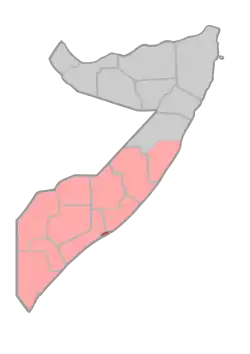 Location in Somalia