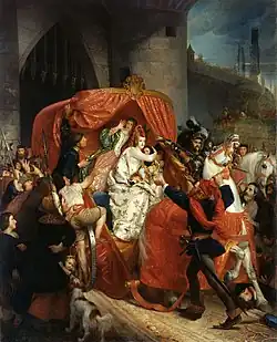 La Duchesse de Bourgogne arrêtée aux portes de Bruges by Sophie Frémiet