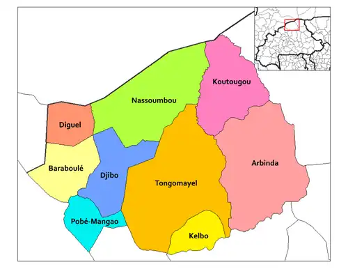 Arbinda Department location in the province