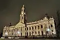At night