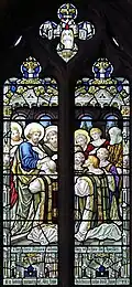 Stained-glass depiction (c.1915) of St Stephen the Martyr.
