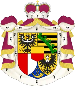 Coat of arms of the principality of Liechtenstein (1719).