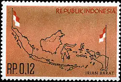 Image 73Rp 0.12 Indonesian stamp of 1963. (from Western New Guinea)