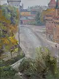 The Barbican and the Floriańska Street – View from Zacisze Street, 1894, National Museum in Kraków
