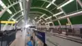 Platform 1 of Jati Mulya LRT station during trial, 2023