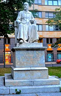 Image 26Statue of Robert Koch in Berlin. Koch directly provided proof for the germ theory of diseases, therefore creating the scientific basis of public health, saving millions of lives. For his life's work Koch is seen as one of the founders of modern medicine. (from History of biology)