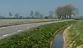 Stedum, road panorama Delleweg