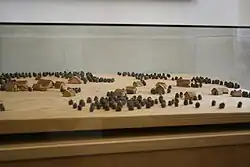 Model of Celtic buildings at the Steinsburg