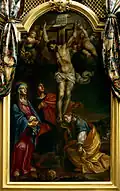 Anton Stevens, Crucifixion in the Church of St. Tomas in the Lesser Quarter of Prague from 1656