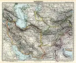 Map of Iran and Turan, Stieler's Atlas.