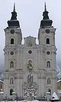 Former monastery in winter