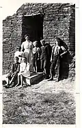 Teacher and students outside of Wynona school near Stranraer, 1909
