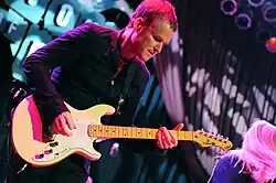 Strickland performing with the B-52s in 2008