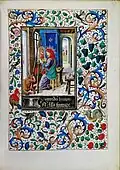 St Luke in The Hours of Mary of Burgundy, c. 1477, Northern Renaissance manuscript illumination.