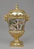 Sugar bowl with cover, part of a breakfast service (déjeuner); 1813; hard-paste porcelain; height: 21&nbsp;cm; Metropolitan Museum of Art
