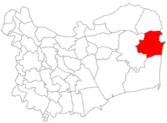 Location in Tulcea County