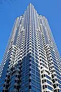 View from the corner of Baker Street and Peachtree Center Avenue