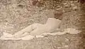 Susan Macdowell Eakins, nude, reclining on elbow, from rear
