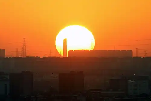 Seen from Shanghai Changning District (~60–70&nbsp;km)