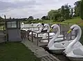 "Swan Lake Boats" in the boating lake of Lightwater Valley