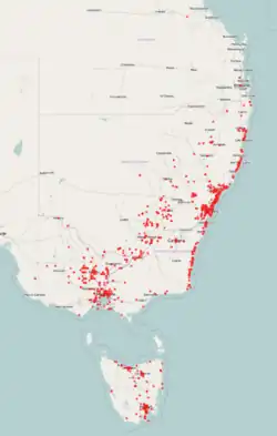 Coast of New South Wales, Victoria, and Tasmania