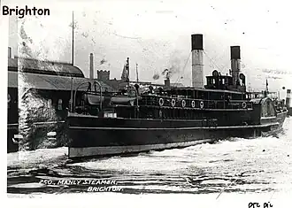 leaving Circular Quay in her final years in ferry service, 1912