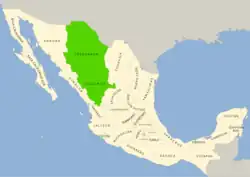 Symphyotrichum chihuahuense distribution map: Chihuahua and Durango (Mexico).
