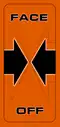 Face Offs are orange cards. Some versions use a regular route info clue for a Face Off.