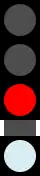 Timed block, timer has not yet run out (red light flashes when timer is about to run out); next block is timed as well as lunar aspect is indicated (in this example this signal would only clear to yellow)