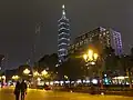 Exterior views at night from Songren Road