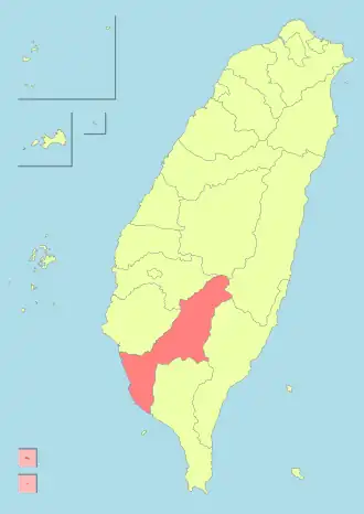 Location of Kaohsiung City
