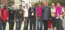 QYA Members in Manchester with Peter Tatchell